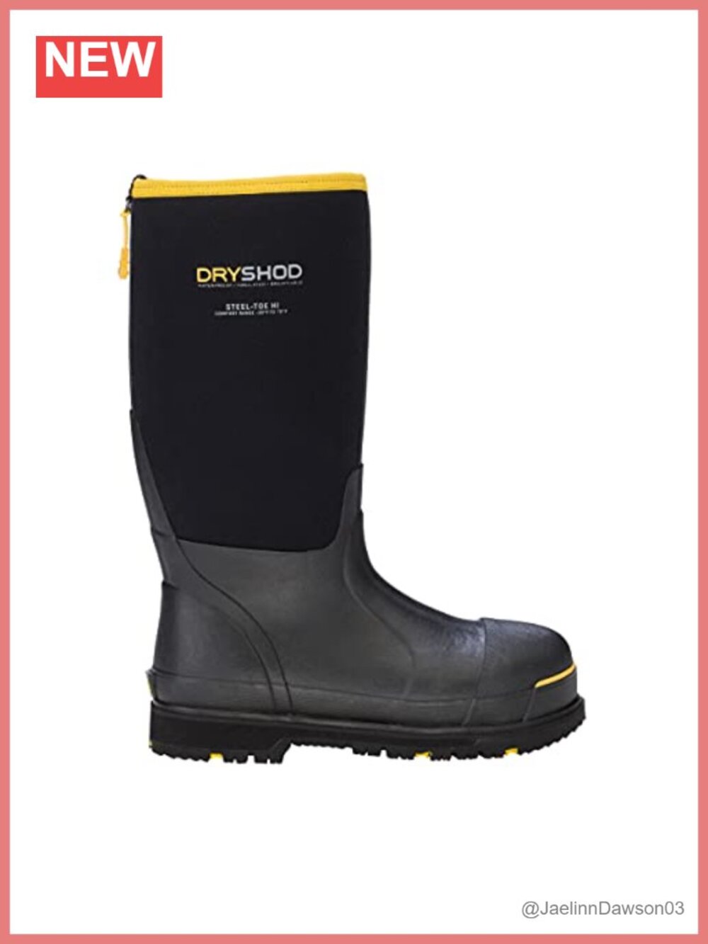 Waterproof Steel Toe Pull-On Work Boots, Neoprene Knee High